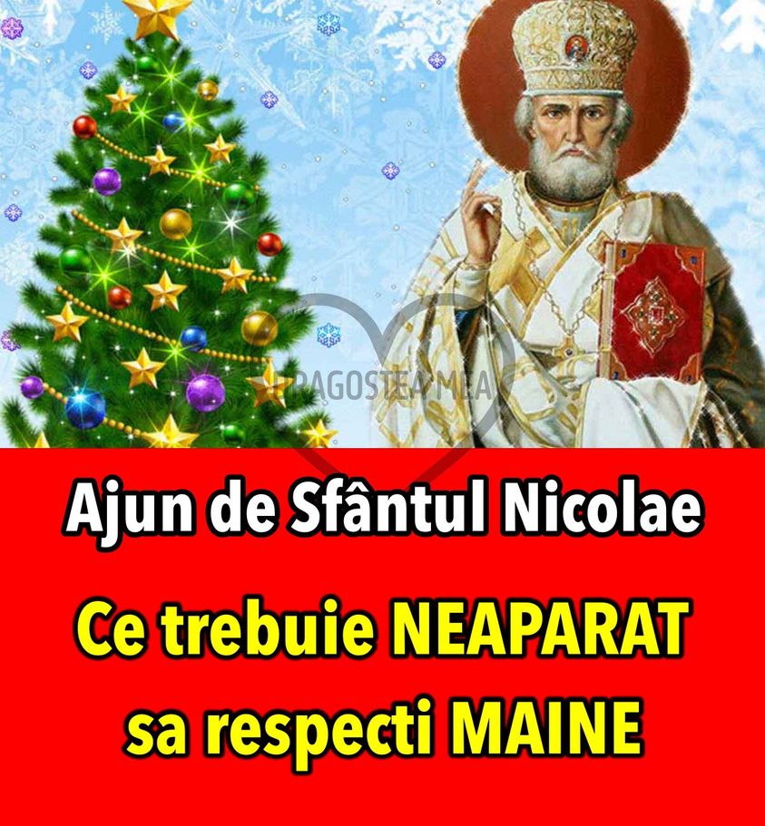 Sfantul Nicolae 2023. Ce se respecta pe 5 decembrie, in ajun, pentru